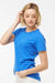 Tultex 516 Womens Premium Short Sleeve Crewneck T-Shirt Royal Blue Model Side
