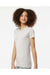 Tultex 516 Womens Premium Short Sleeve Crewneck T-Shirt Silver Grey Model Side