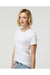 Tultex 516 Womens Premium Short Sleeve Crewneck T-Shirt White Model Side