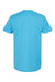 Tultex 202 Mens Fine Jersey Short Sleeve Crewneck T-Shirt Aqua Blue Flat Back