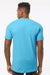 Tultex 202 Mens Fine Jersey Short Sleeve Crewneck T-Shirt Aqua Blue Model Back
