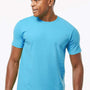 Tultex Mens Fine Jersey Short Sleeve Crewneck T-Shirt - Aqua Blue