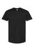 Tultex 202 Mens Fine Jersey Short Sleeve Crewneck T-Shirt Black Flat Front