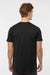 Tultex 202 Mens Fine Jersey Short Sleeve Crewneck T-Shirt Black Model Back