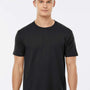 Tultex Mens Fine Jersey Short Sleeve Crewneck T-Shirt - Black