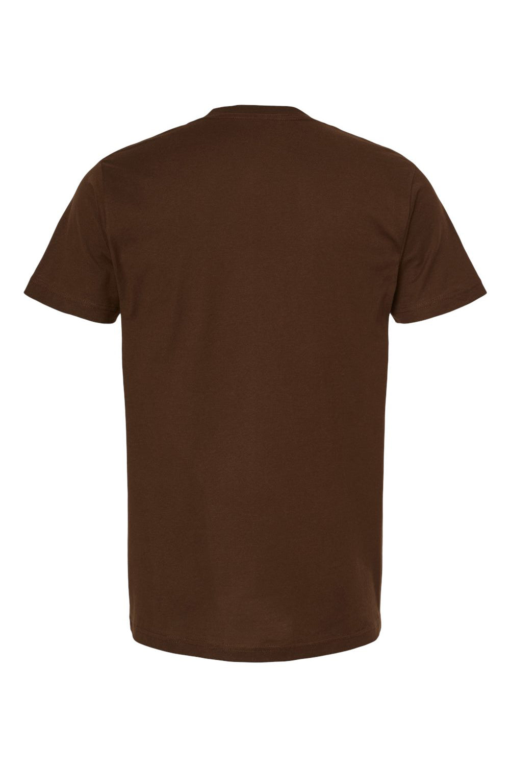 Tultex 202 Mens Fine Jersey Short Sleeve Crewneck T-Shirt Brown Flat Back