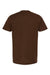 Tultex 202 Mens Fine Jersey Short Sleeve Crewneck T-Shirt Brown Flat Back