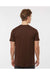 Tultex 202 Mens Fine Jersey Short Sleeve Crewneck T-Shirt Brown Model Back