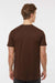 Tultex 202 Mens Fine Jersey Short Sleeve Crewneck T-Shirt Brown Model Back