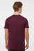 Tultex 202 Mens Fine Jersey Short Sleeve Crewneck T-Shirt Burgundy Model Back