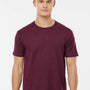 Tultex Mens Fine Jersey Short Sleeve Crewneck T-Shirt - Burgundy