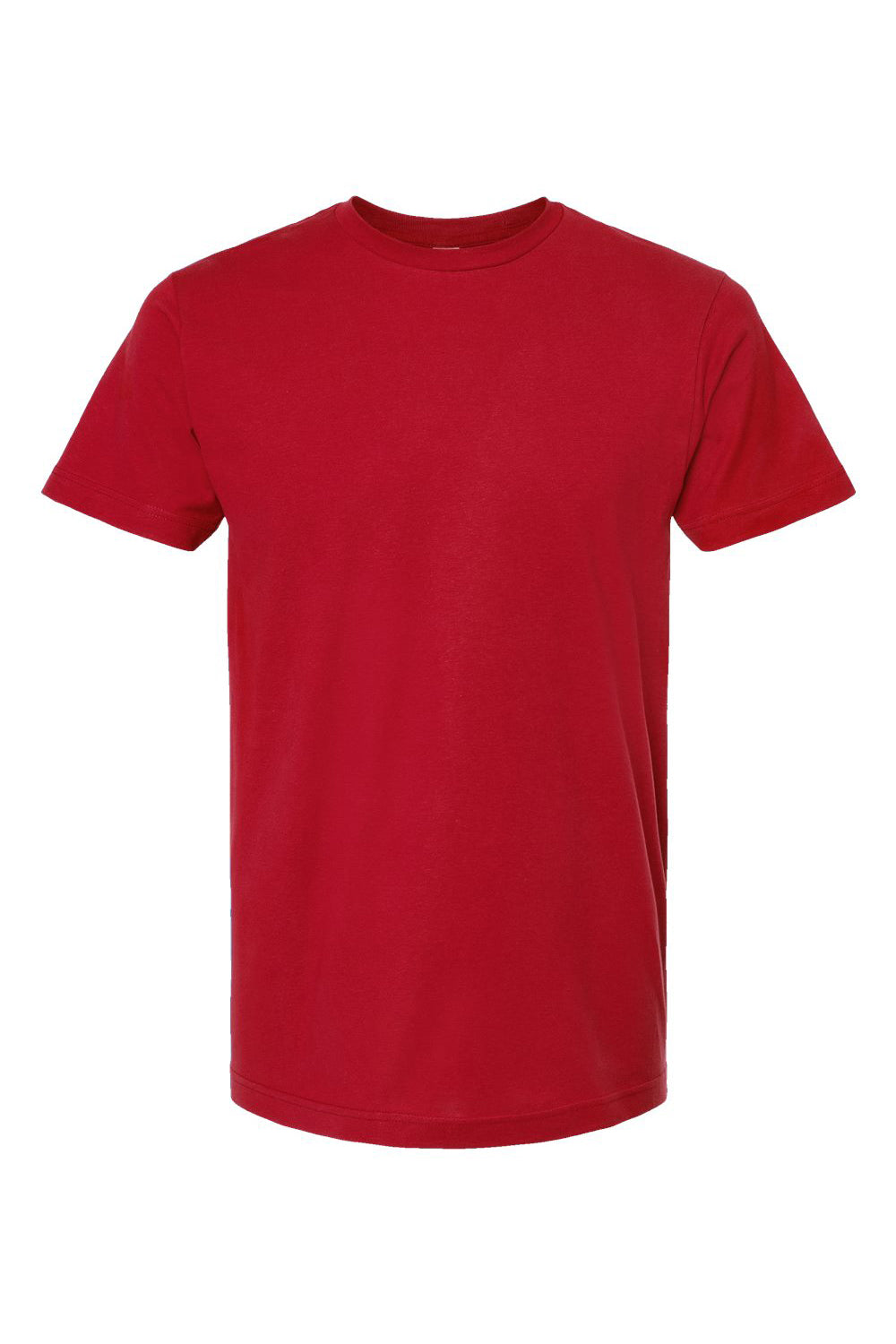 Tultex 202 Mens Fine Jersey Short Sleeve Crewneck T-Shirt Cardinal Red Flat Front