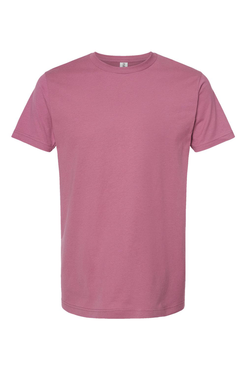 Tultex 202 Mens Fine Jersey Short Sleeve Crewneck T-Shirt Cassis Pink Flat Front