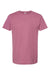 Tultex 202 Mens Fine Jersey Short Sleeve Crewneck T-Shirt Cassis Pink Flat Front
