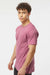 Tultex 202 Mens Fine Jersey Short Sleeve Crewneck T-Shirt Cassis Pink Model Side