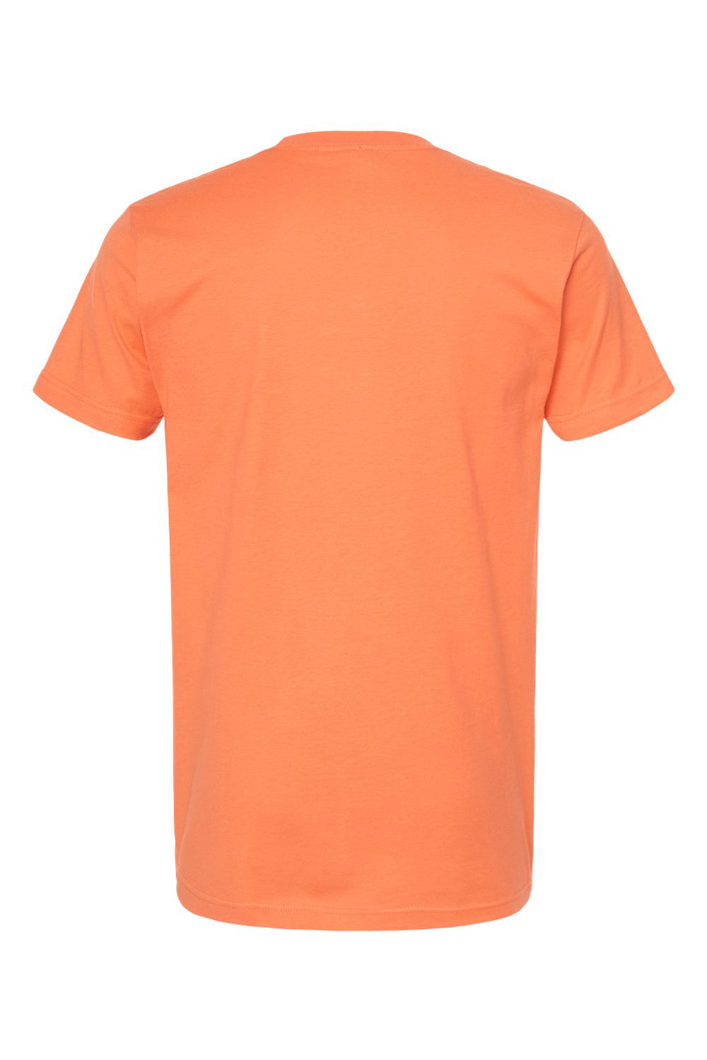 Tultex 202 Mens Fine Jersey Short Sleeve Crewneck T-Shirt Coral Orange Flat Back