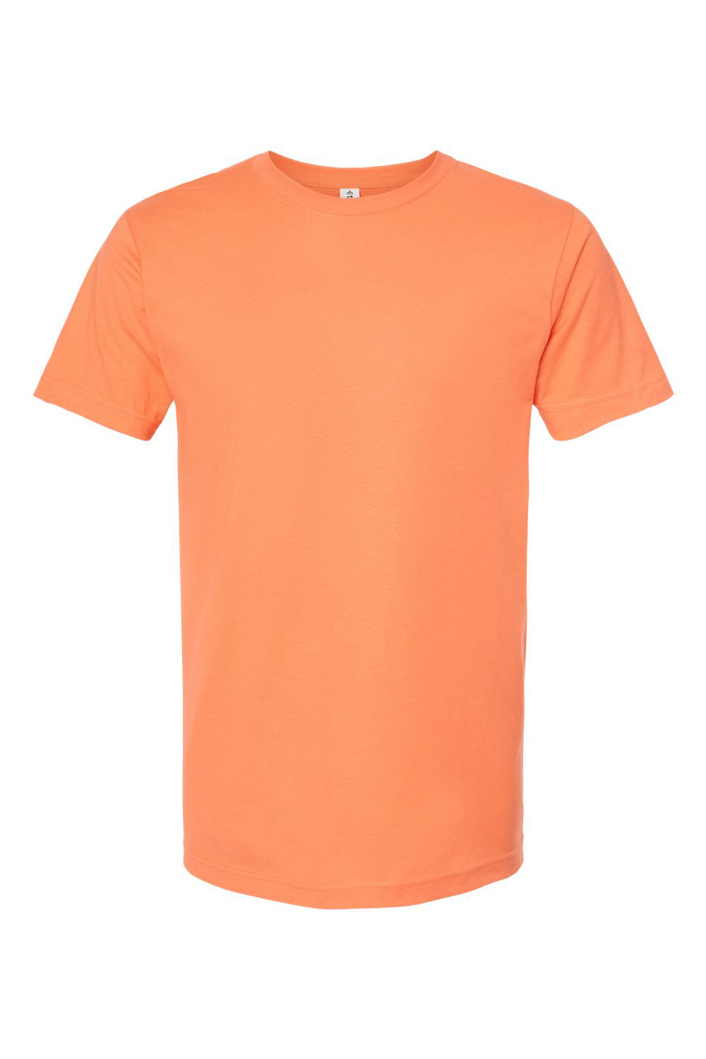 Tultex 202 Mens Fine Jersey Short Sleeve Crewneck T-Shirt Coral Orange Flat Front