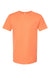 Tultex 202 Mens Fine Jersey Short Sleeve Crewneck T-Shirt Coral Orange Flat Front