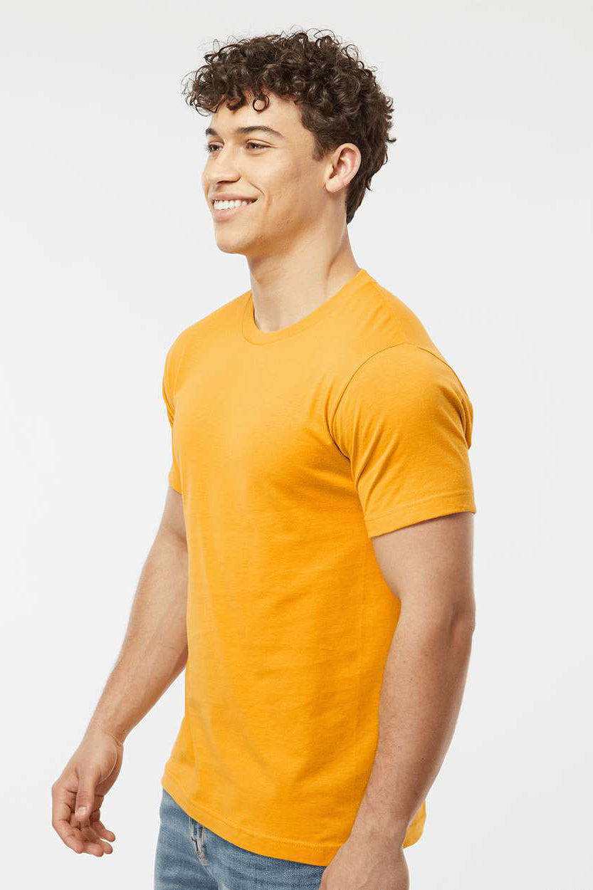 Tultex 202 Mens Fine Jersey Short Sleeve Crewneck T-Shirt Gold Model Side