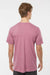 Tultex 202 Mens Fine Jersey Short Sleeve Crewneck T-Shirt Heather Cassis Pink Model Back