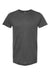 Tultex 202 Mens Fine Jersey Short Sleeve Crewneck T-Shirt Heather Charcoal Grey Flat Front