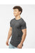 Tultex 202 Mens Fine Jersey Short Sleeve Crewneck T-Shirt Heather Charcoal Grey Model Side