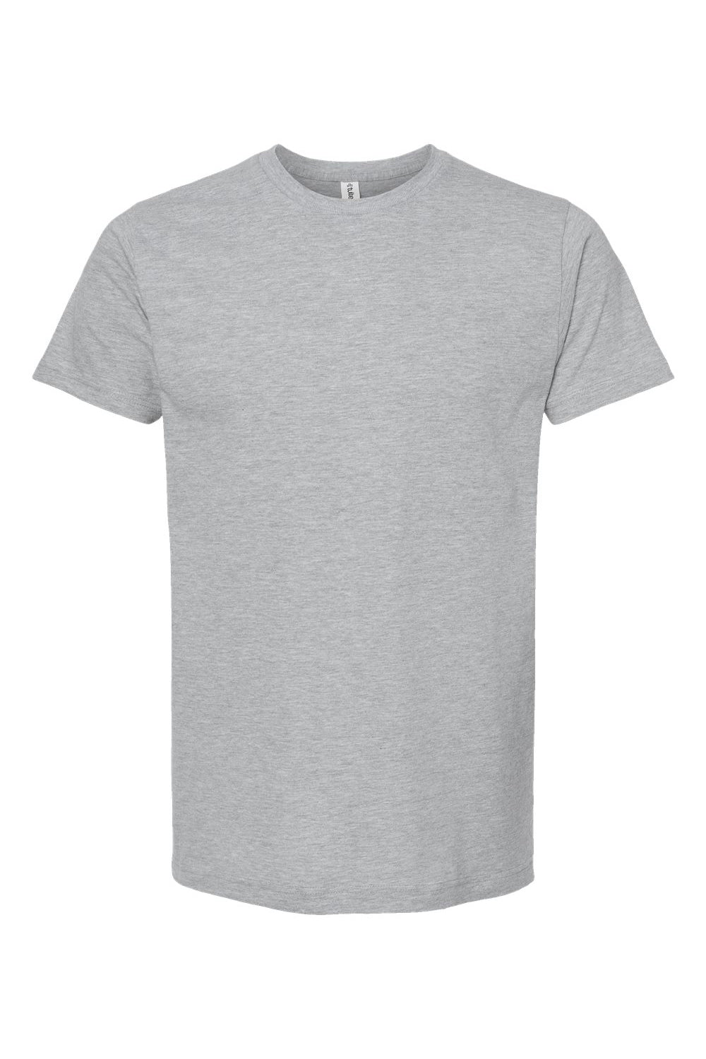 Tultex 202 Mens Fine Jersey Short Sleeve Crewneck T-Shirt Heather Grey Flat Front