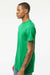 Tultex 202 Mens Fine Jersey Short Sleeve Crewneck T-Shirt Heather Kelly Green Model Side
