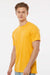 Tultex 202 Mens Fine Jersey Short Sleeve Crewneck T-Shirt Heather Mellow Yellow Model Side