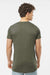 Tultex 202 Mens Fine Jersey Short Sleeve Crewneck T-Shirt Heather Military Green Model Back