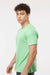 Tultex 202 Mens Fine Jersey Short Sleeve Crewneck T-Shirt Heather Neo Mint Green Model Side