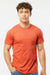 Tultex 202 Mens Fine Jersey Short Sleeve Crewneck T-Shirt Heather Orange Model Front