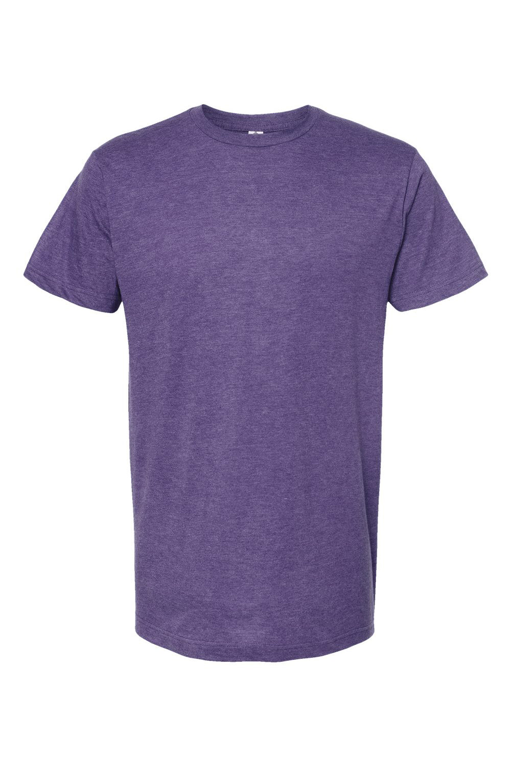 Tultex 202 Mens Fine Jersey Short Sleeve Crewneck T-Shirt Heather Purple Flat Front