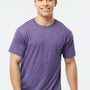 Tultex Mens Fine Jersey Short Sleeve Crewneck T-Shirt - Heather Purple
