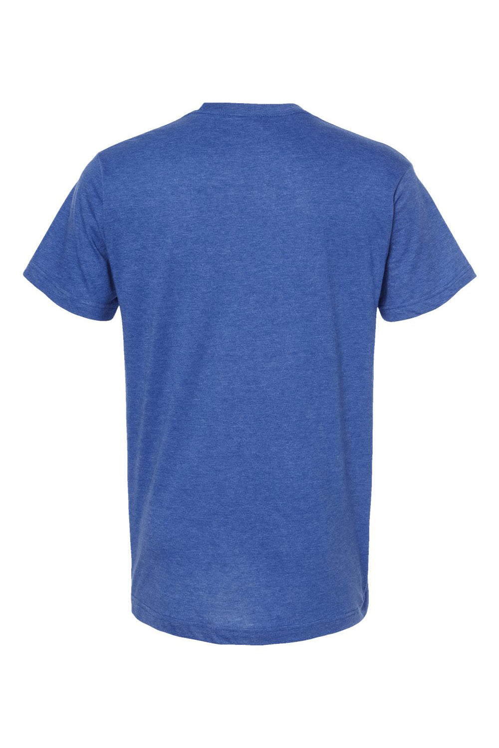 Tultex 202 Mens Fine Jersey Short Sleeve Crewneck T-Shirt Heather Royal Blue Flat Back