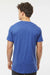 Tultex 202 Mens Fine Jersey Short Sleeve Crewneck T-Shirt Heather Royal Blue Model Back