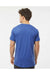 Tultex 202 Mens Fine Jersey Short Sleeve Crewneck T-Shirt Heather Royal Blue Model Back
