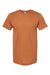 Tultex 202 Mens Fine Jersey Short Sleeve Crewneck T-Shirt Heather Rust Orange Flat Front