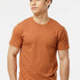 Tultex Mens Fine Jersey Short Sleeve Crewneck T-Shirt - Heather Rust Orange