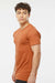 Tultex 202 Mens Fine Jersey Short Sleeve Crewneck T-Shirt Heather Rust Orange Model Side