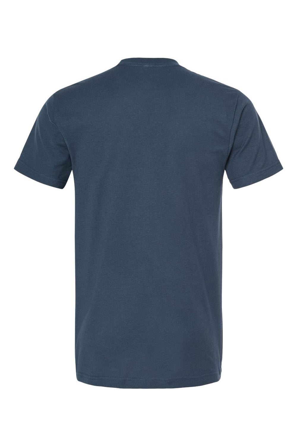 Tultex 202 Mens Fine Jersey Short Sleeve Crewneck T-Shirt Indigo Blue Flat Back
