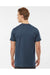 Tultex 202 Mens Fine Jersey Short Sleeve Crewneck T-Shirt Indigo Blue Model Back