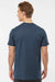 Tultex 202 Mens Fine Jersey Short Sleeve Crewneck T-Shirt Indigo Blue Model Back
