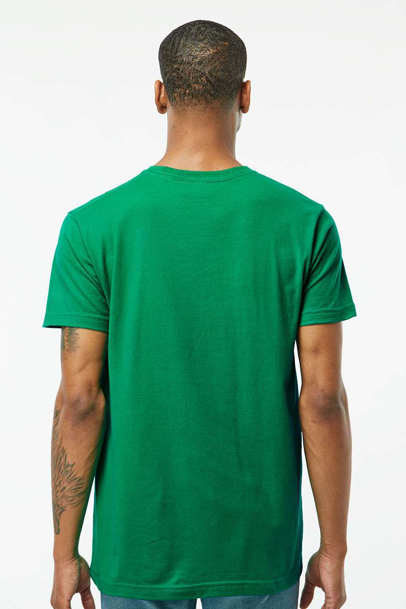 Tultex 202 Mens Fine Jersey Short Sleeve Crewneck T-Shirt Kelly Green Model Back