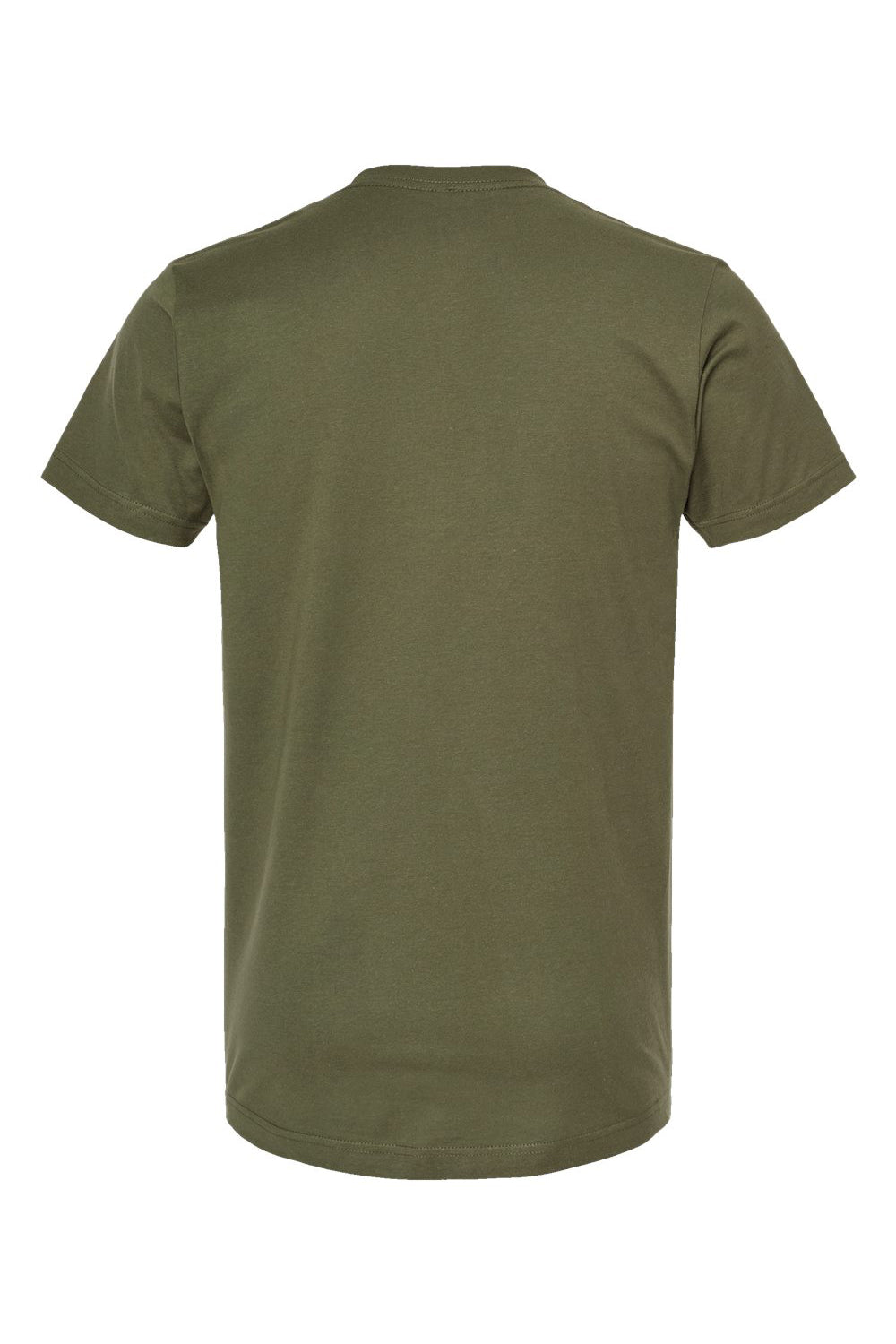 Tultex 202 Mens Fine Jersey Short Sleeve Crewneck T-Shirt Military Green Flat Back