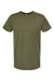 Tultex 202 Mens Fine Jersey Short Sleeve Crewneck T-Shirt Military Green Flat Front