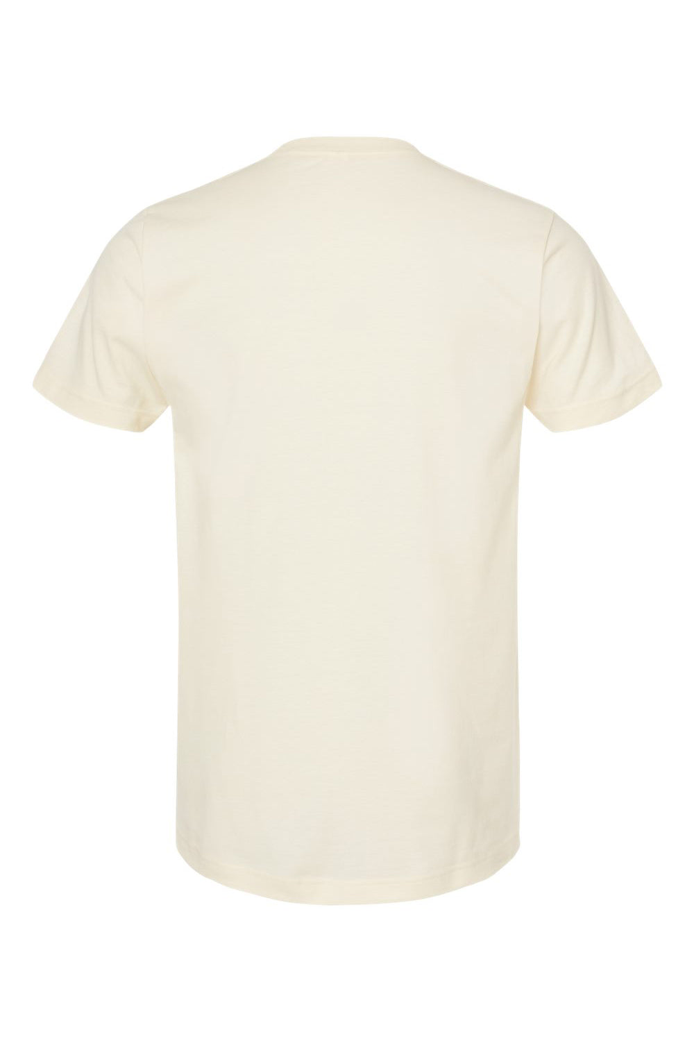 Tultex 202 Mens Fine Jersey Short Sleeve Crewneck T-Shirt Natural Flat Back