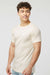 Tultex 202 Mens Fine Jersey Short Sleeve Crewneck T-Shirt Natural Model Side