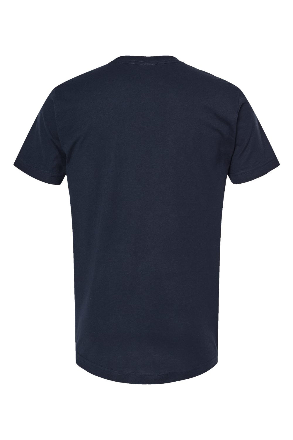 Tultex 202 Mens Fine Jersey Short Sleeve Crewneck T-Shirt Navy Blue Flat Back