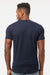 Tultex 202 Mens Fine Jersey Short Sleeve Crewneck T-Shirt Navy Blue Model Back